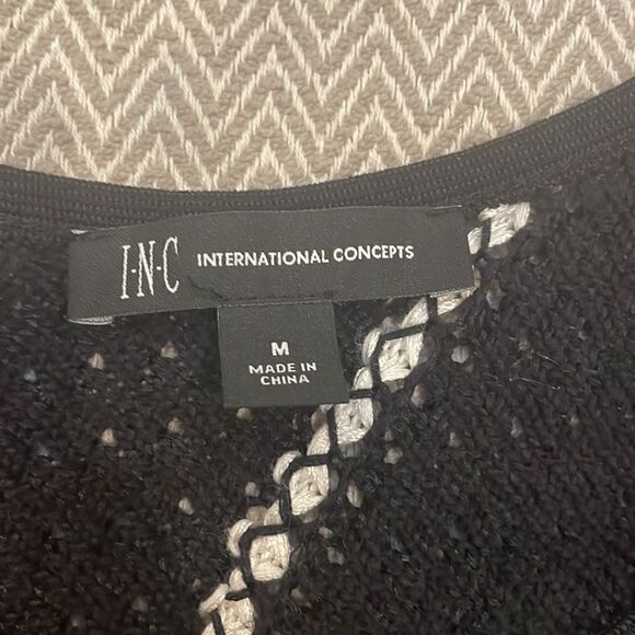 International Concepts MIDI Striped Crochet Fringe Dress Size Médium - Picture 6 of 7